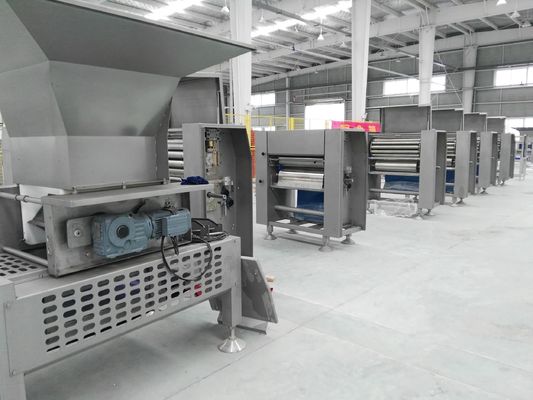 주문 내구재 기계 144개의 층 자동 귀환 제어 장치 모터 드라이브 반죽 Laminator, 덴마크 생과자를 위한 상업적인 박판으로 만드는 기계 온라인 제조